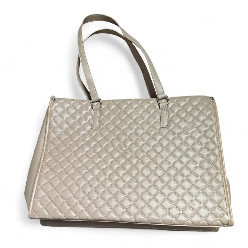 Women's Faux Leather quilted Laptop tote Bag